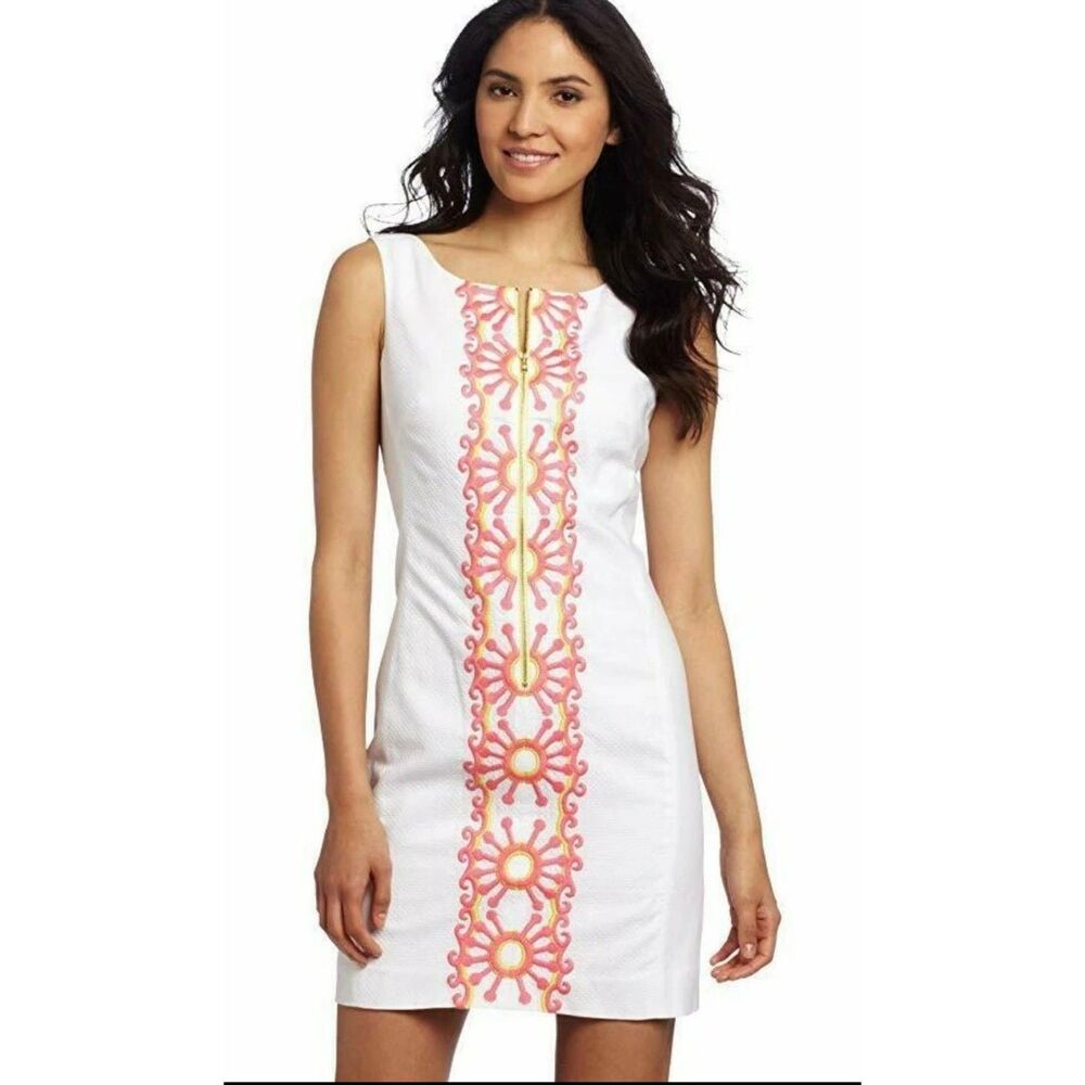 Lilly Pulitzer White Kolby Embroidered Shift Dress